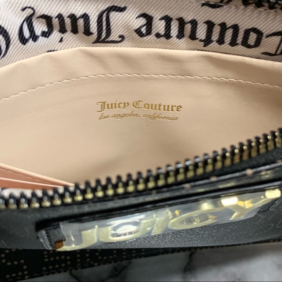 Juicy Couture Vegan Black Faux Perforated Wristlet - Picture 6 of 8